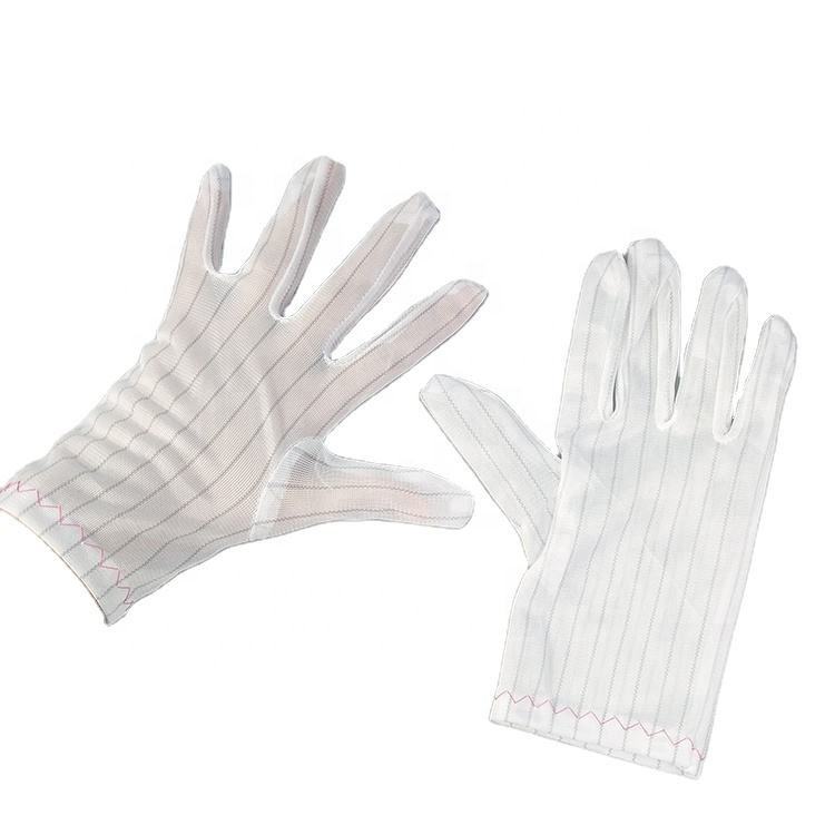 Electronic Used Lint Free Polyester Antistatic Hand ESD Gloves for PCB